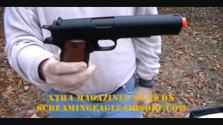 DE M21 M1911 airsoft spring pistol Review [upl. by Malynda924]