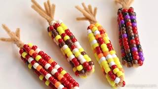 Beaded Pipe Cleaner Indian Corn [upl. by Questa358]