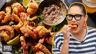 The CRISPIEST Sichuan Salt amp Pepper Shrimp  Marions Kitchen [upl. by Annairdna]