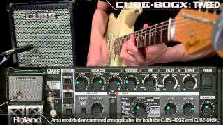 Roland CUBE80GXCUBE40GX Guitar Amplifier Sound Preview [upl. by Uriisa666]