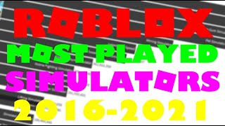 The Most Played Simulator Games On Roblox 20162021 [upl. by Lyell]