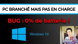 BUG  PC branché mais pas en charge 0 de batterie [upl. by Ellednahc]