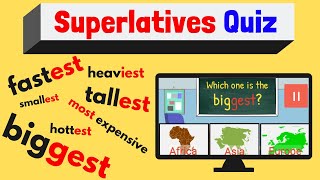 Superlatives Quiz  Fun ESL Game  Easy English Quiz [upl. by Jerrylee]