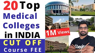 20 Best Medical College in India  Category wise Cut OFF Marks amp Course FEE  AIIMS NEET  JIPMER [upl. by Eicul]