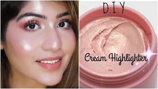 DIY Cream Highlighter  Make Your own Highlighter At Home  DIY Makeup Series [upl. by Gnourt]