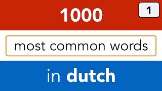 Learn Dutch online  Basic Dutch vocabulary  lesson 1  New version [upl. by Helaine801]