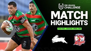 NRL Preseason 2024  Rabbitohs v Roosters  Match Highlights [upl. by Silden]