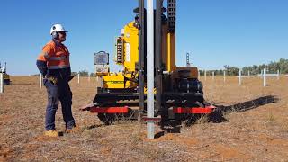 Solar farm Pile driver GPS  AUSTRALIA [upl. by Donetta]