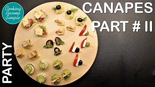 Canapés recipes  do your own party food  Part II  Cooking become simple [upl. by Susannah]