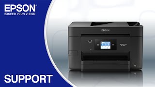 Epson WorkForce WF3820  Wireless Setup Using the Control Panel [upl. by Kciwdahc]