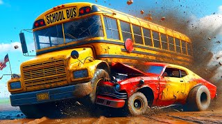 When Buses RUIN Derby Races in Wreckfest Multiplayer [upl. by Eliades]