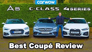 BMW 4 Series v Audi A5 v Mercedes CClass review  which is best [upl. by Onivag63]