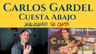 CARLOS GARDEL  CUESTA ABAJO  Analizando Su Canto [upl. by Publias]