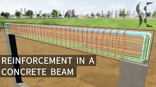 Typical Reinforcement in a Concrete Beam [upl. by Enicar]