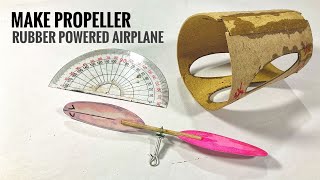 Make Propeller Rubber Powered Airplane Easy [upl. by Darees]