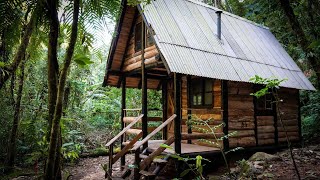 TIMELAPSE Construção de uma cabana rústica na selva [upl. by Siurad]