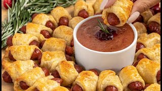 Pigs in a Blanket Wreath Recipe [upl. by Llemaj]