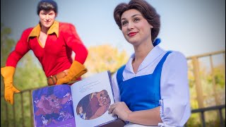 Gaston Won’t Stop Interrupting Belle During Her Story  Disneyland Vlog [upl. by Hodge]