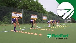 Touches amp Checks │ Cone Drill │ Field Hockey Training with Amy Cohen [upl. by Cressi]