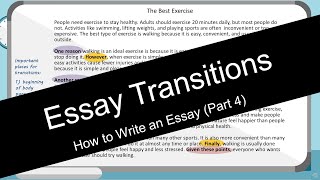 How to Write an Essay Transitions with Worksheet [upl. by Lerrad443]