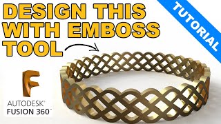 How to use the Emboss Tool in fusion360 [upl. by Nilrak]