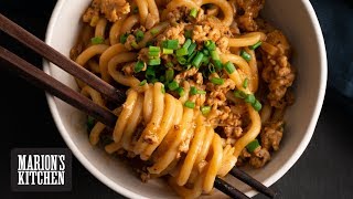 Quick Chicken and Peanut Udon  Marions Kitchen [upl. by Schuh]