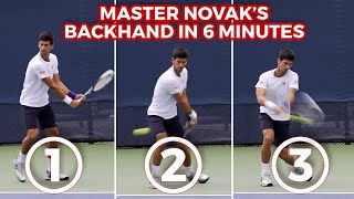 How To Hit Novak Djokovics Backhand In 3 Steps [upl. by Ahsaelat]