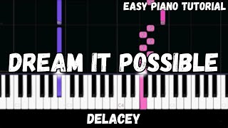 Delacey  Dream It Possible Easy Piano Tutorial [upl. by Bradley]