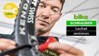 Achter im Laufrad oder Schlag in der Felge Laufräder am Mountainbike zentrieren  Anleitung [upl. by Zerla370]