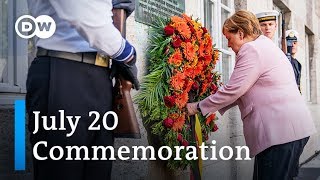 Merkel speech at 75th anniversary of Hitler assassination attempt  DW News [upl. by Yrol]