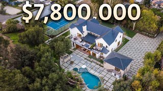 Touring a 7800000 Los Angeles MEGA MANSION with a Basketball Court and a Hiking Trail [upl. by Ailemac]