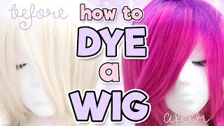 HOW TO DYE A SYNTHETIC WIG  Alexas Wig Series 7 [upl. by Gorton]