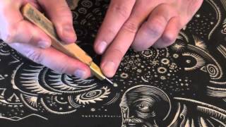 Printmaking Tutorial Woodcarving with Woodblock Tools Intaglio Tricks and Techniques Demo [upl. by Nileuqaj]