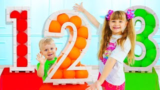 Dana and Roma play Numbers Challenge [upl. by Argella500]