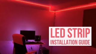 LED Strip Installation Guide  164ft amp 32ft [upl. by Ellehcrad]