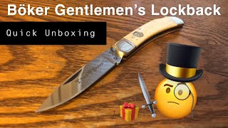 Böker Gentleman’s Lockback Quick Unboxing [upl. by Farrar]