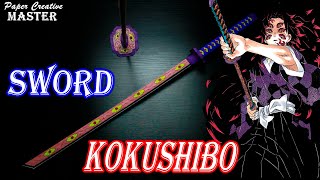 How to make a Kokushibo sword out of paper Demon Slayer [upl. by Senga]