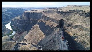 Scenic Palouse River Canyon LONG Train Pace 1012018 [upl. by Senskell]