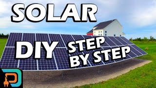 DIY 9kW Grid Tie Ground Based Home Solar Panel System Installation [upl. by Ahl771]