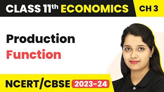 Class 11 Economics Chapter 3  Production Function  Production and Cost [upl. by Oiramat]