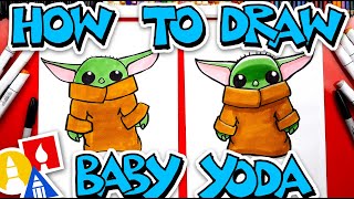 How To Draw Baby Yoda From The Mandalorian [upl. by Damiani]