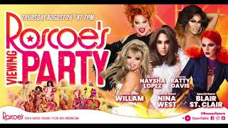 Blair St Clair Willam amp Nina West Roscoes RPDR Viewing Party with Batty Davis amp Naysha Lopez [upl. by Sellig]