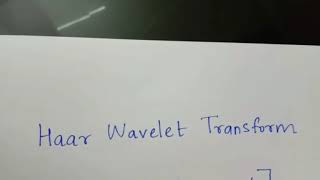 Problem on Haar Wavelet transform vector [upl. by Notaes110]