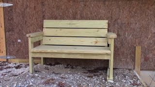 Easy Homemade Garden Bench [upl. by Alessig]