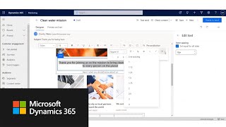 Create emails easily and without compromises using Dynamics 365 Marketing [upl. by Eylloh]