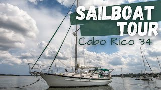 Full BOAT TOUR Selfsufficient off grid 37ft Liveaboard Bluewater Sailboat  Log 20 [upl. by Anelahs]