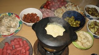 Fondue de queso con diversos acompañamientos [upl. by Tigges]