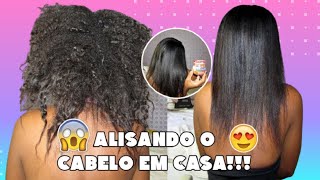 PROGRESSIVA CASEIRA DE PÓ ROYAL  O MELHOR ALISAMENTO NATURAL em Cabelo Crespo [upl. by Anayra21]