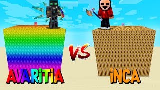 CUBÃO DO AVARITIA VS CUBÃO INCA NO MINECRAFT [upl. by Aiuqcaj]