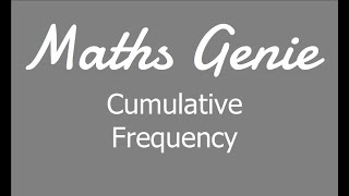 Cumulative Frequency [upl. by Llydnek785]